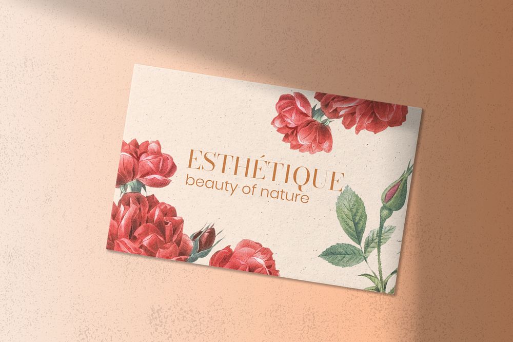 Business card mockup, editable design