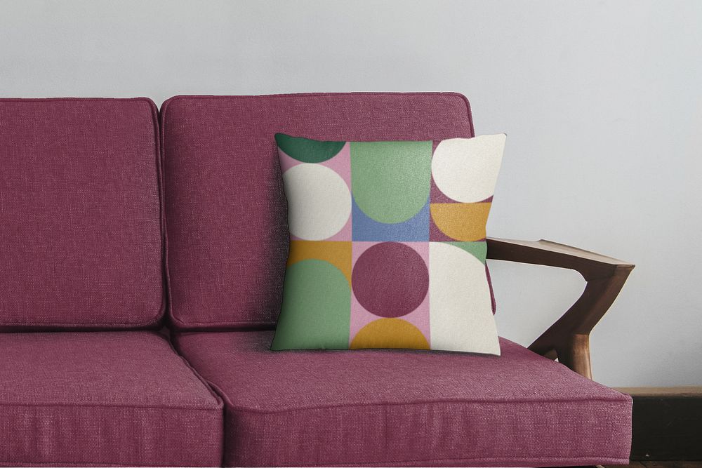 Cushion cover mockup, editable design