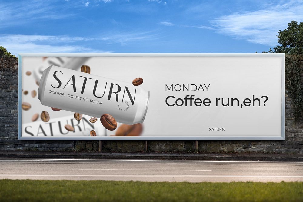 Roadside billboard mockup, editable design 