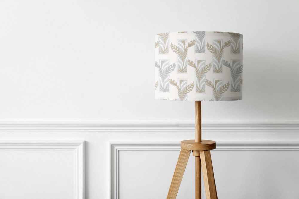 Wooden lamp mockup, editable design