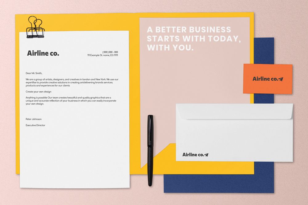 Corporate identity mockup, editable design