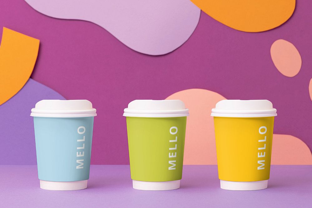 Coffee paper cup mockup, editable design