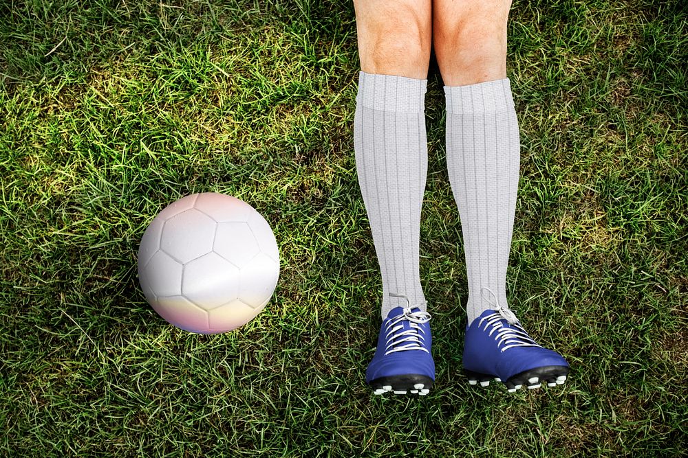 Football socks editable mockup, sportswear