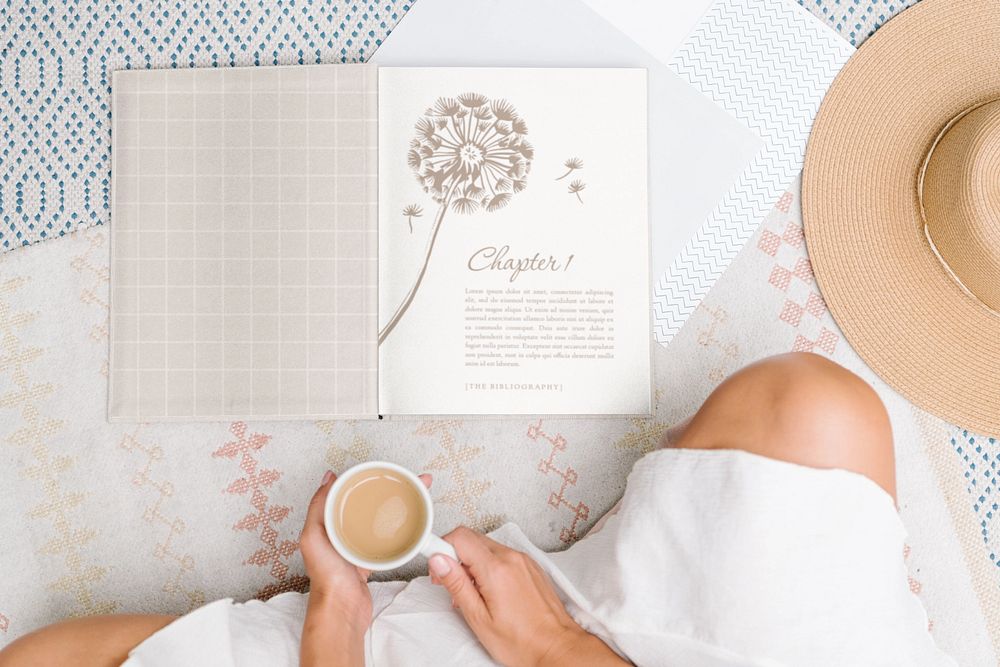 Editable open book mockup design