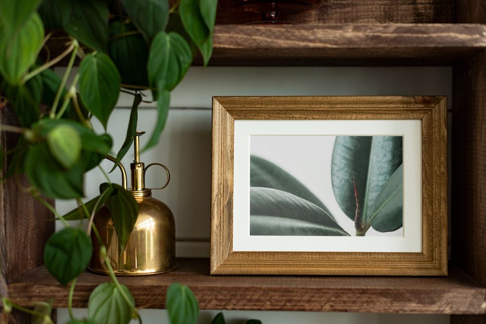 Photo frame editable mockup, wall decoration