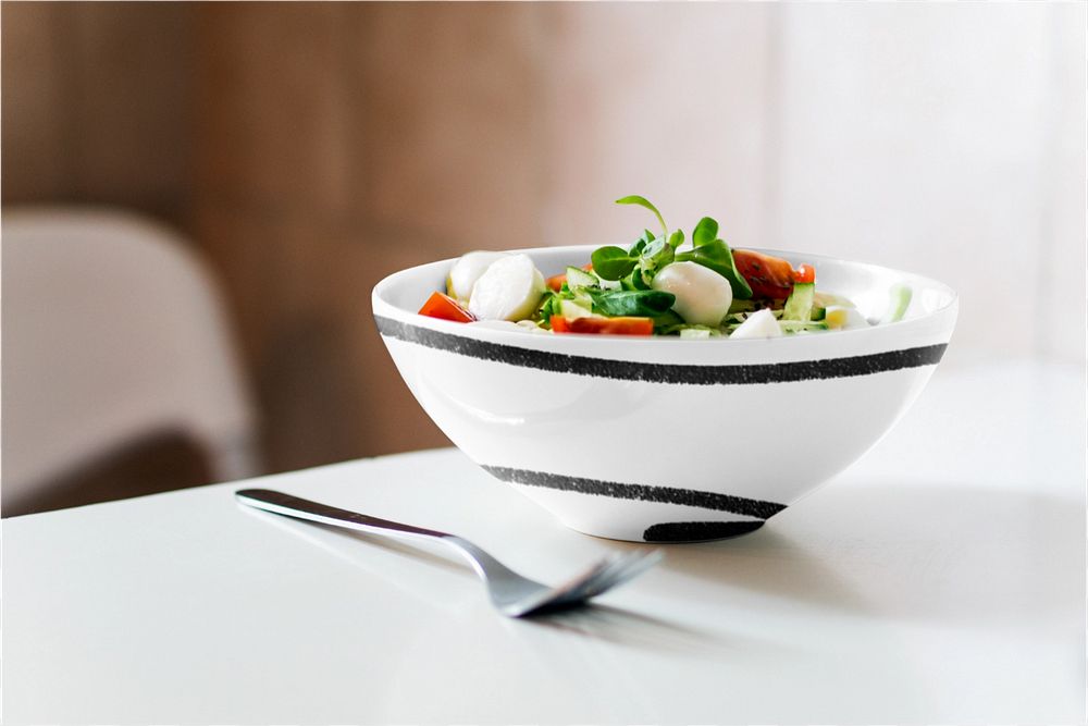 Salad bowl editable mockup