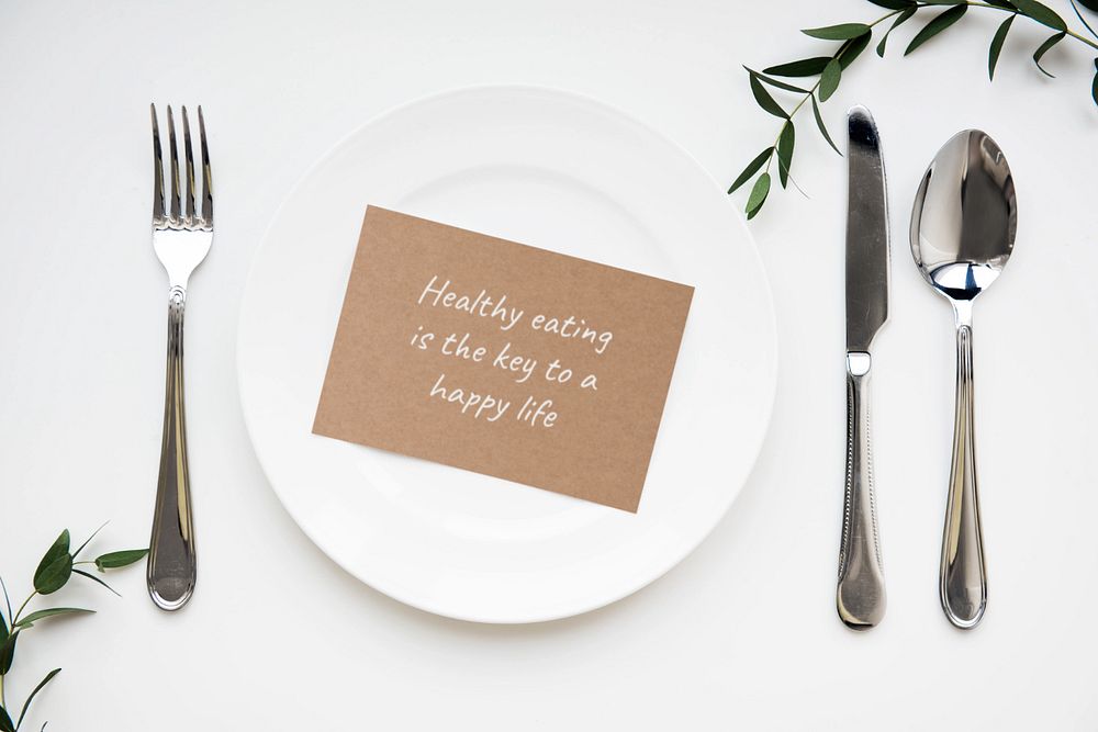 Table setting card mockup, aesthetic design