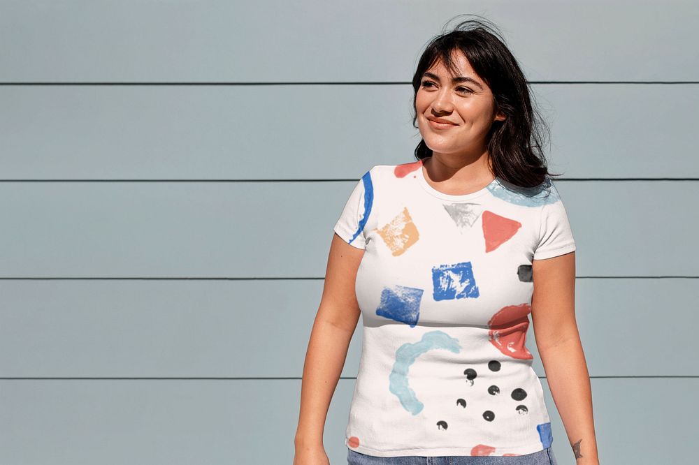 Fashionable t-shirt mockup, editable casual wear