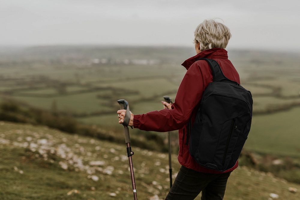 Backpack mockup for hiking, outdoor outfits