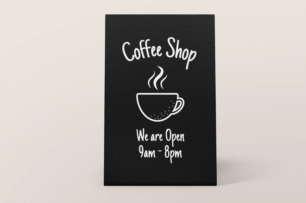 3D poster sign mockup, realistic advertisement