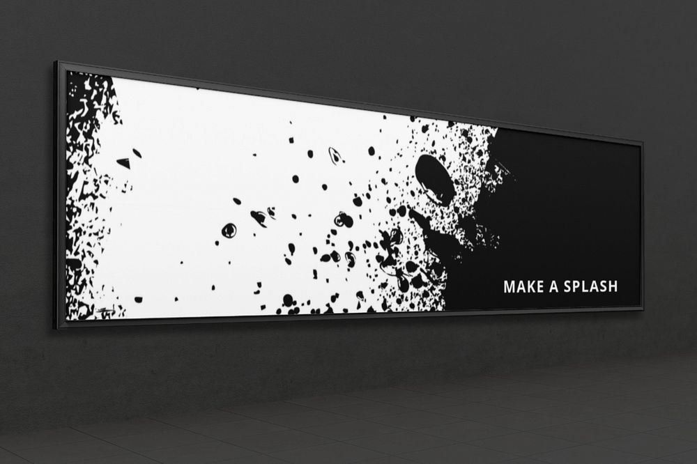 Billboard advertising sign mockup, 3D rendering