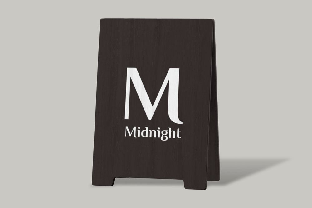 Wooden a-frame sign mockup, foldable design