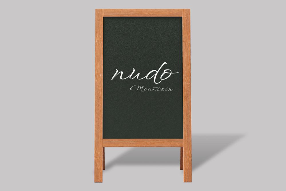 Foldable a-frame sign mockup