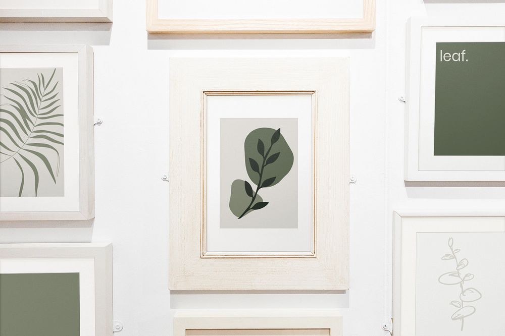 Picture frame editable mockup, minimal wall decor