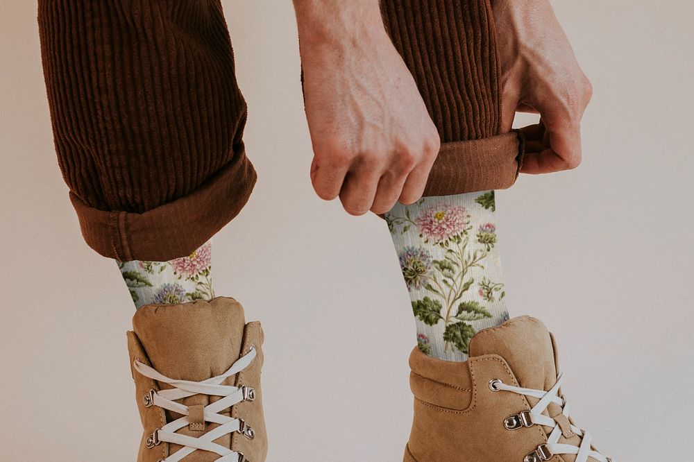 Socks mockup, men's fashion, editable design