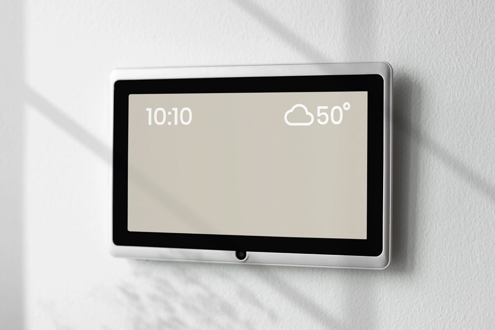 Smart home digital display mockup