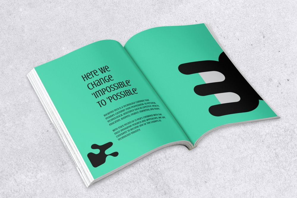 Open magazine mockup, editable realistic book, customizable design 