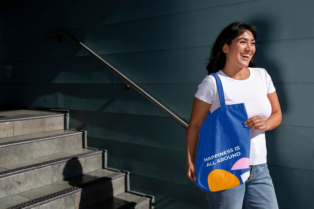 Tote bag mockup, customizable design