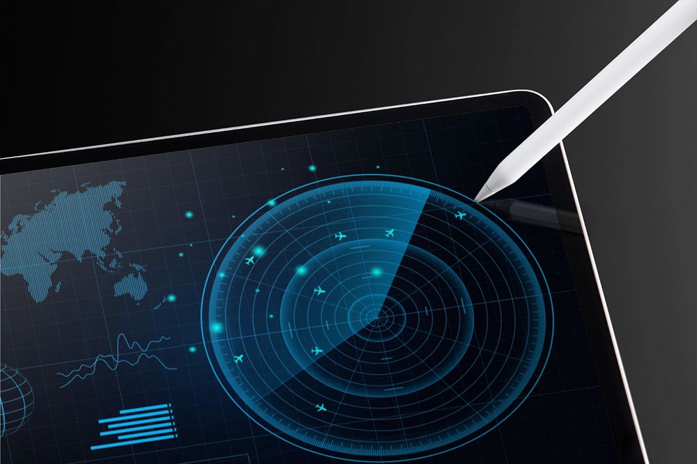 Stylus & digital tablet mockup, editable futuristic design