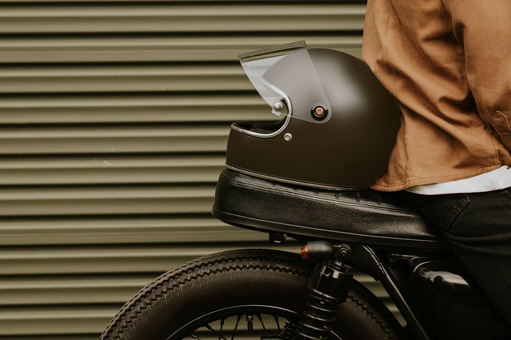 Motorcycle helmet mockup for urban biker