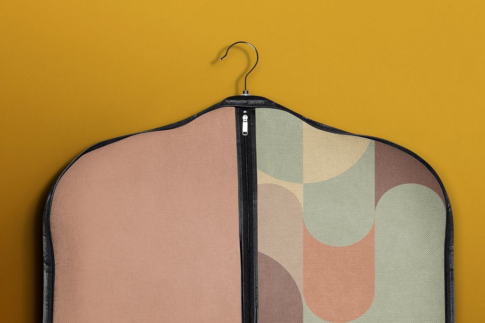 Suit cover bag mockup, editable design