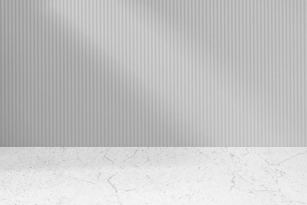 Textured gray wall mockup, editable natural light design