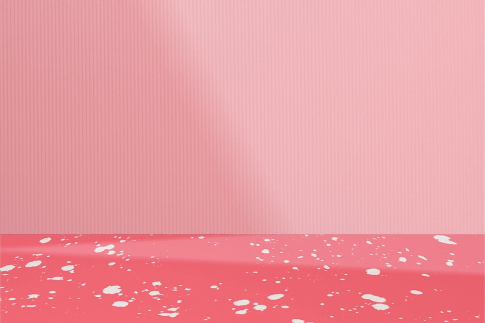 Editable pink wall mockup, natural light on product backdrop design