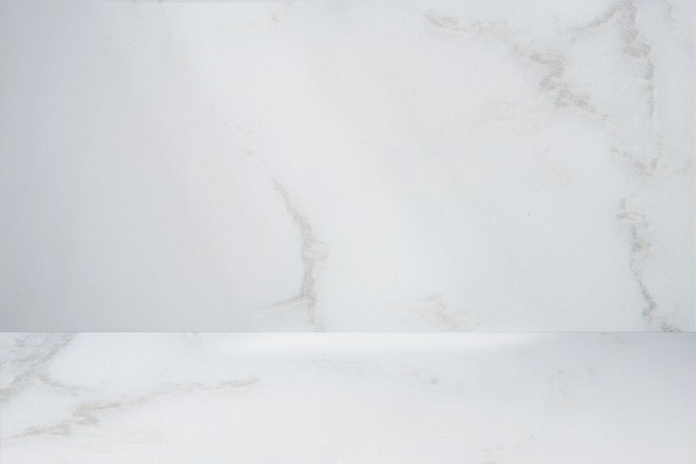 Editable white marble textured wall mockup