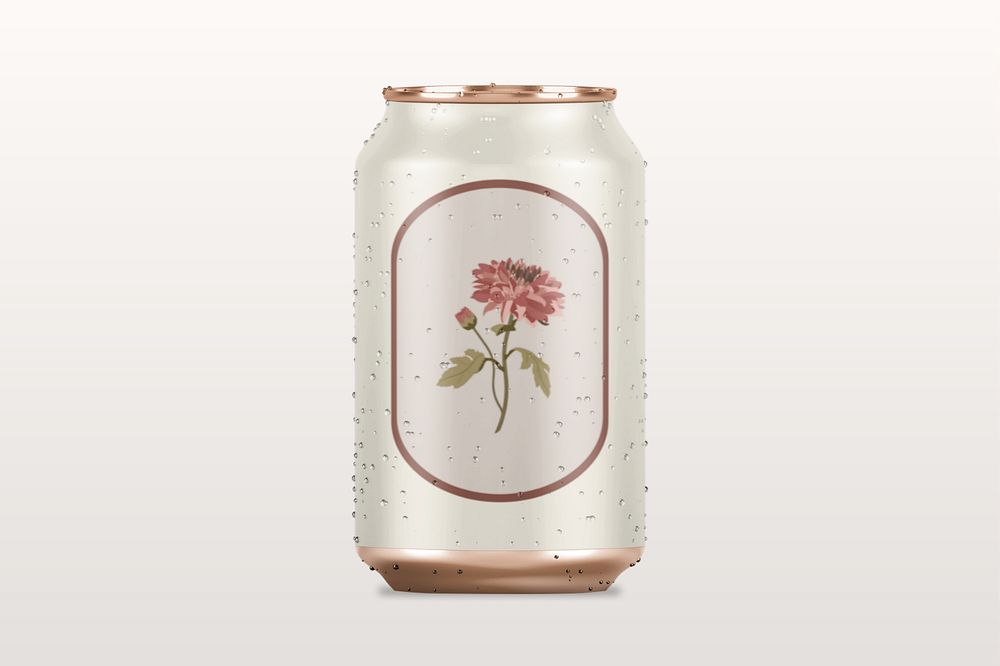 Soda can mockup, realistic editable product packaging