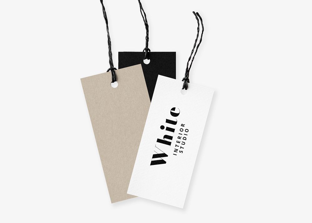 Clothing tag mockup, editable design