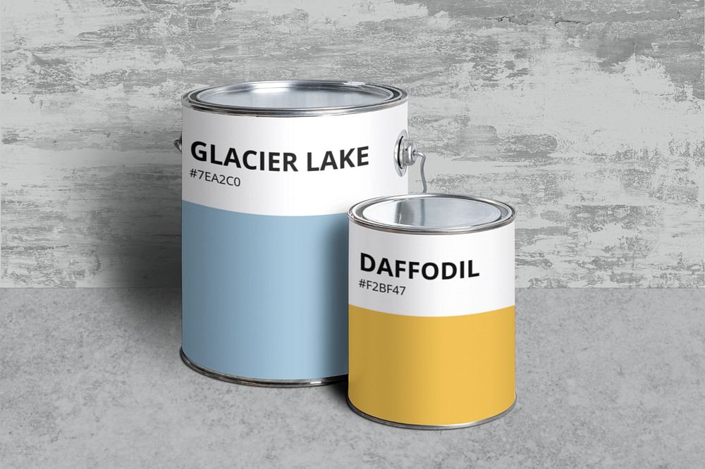 Paint can mockup, editable home DIY interior design