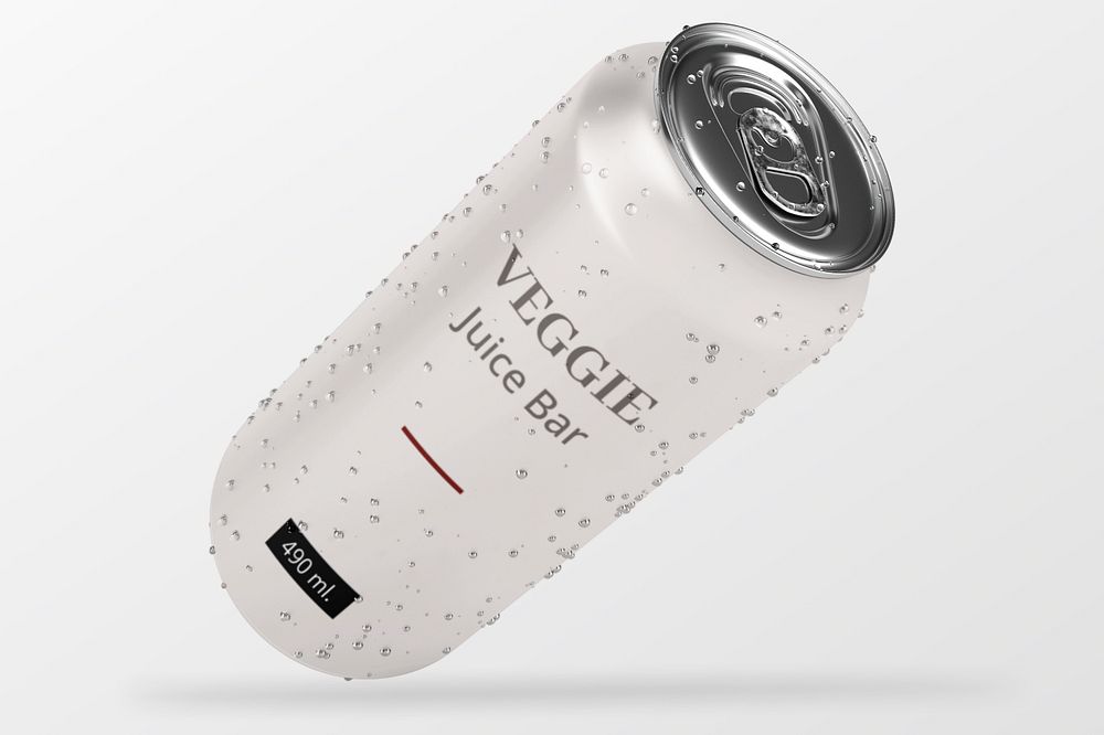 Soda can mockup, realistic editable product packaging
