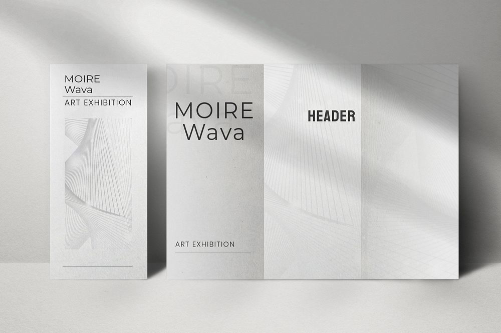 Tri-fold brochure mockup, editable design