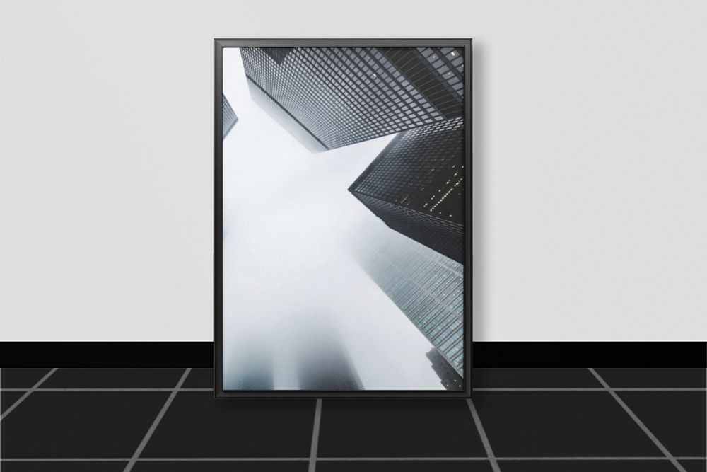 Picture frame, wall mockup, editable design