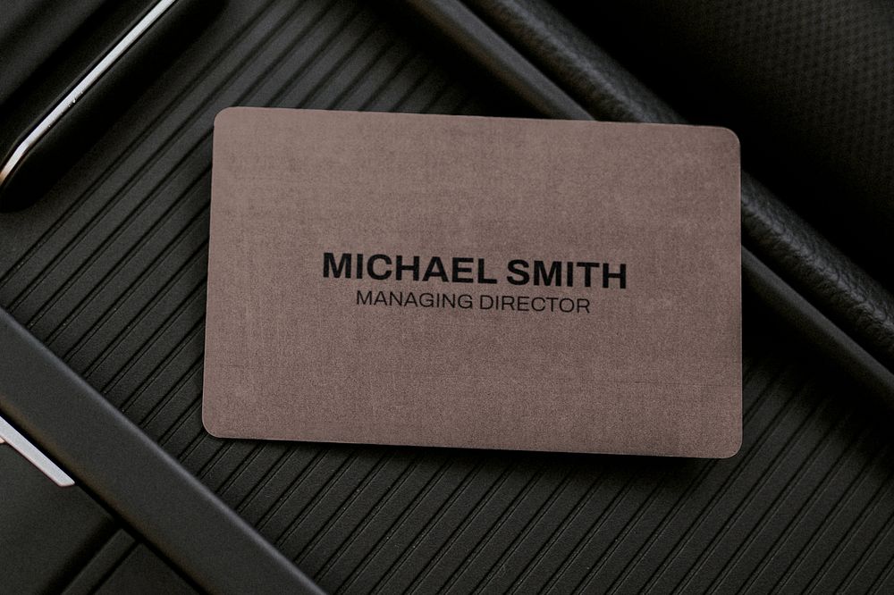 Editable business card mockup