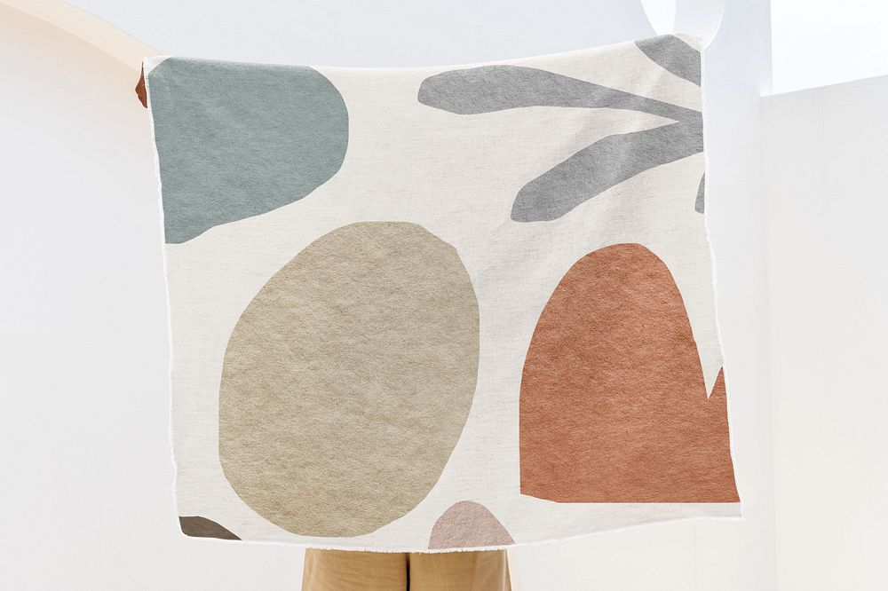 Editable tapestry mockup, blanket design 