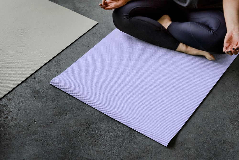 Editable yoga mat mockup