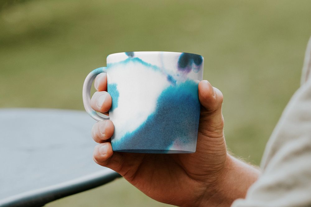 Editable ceramic cup mockup