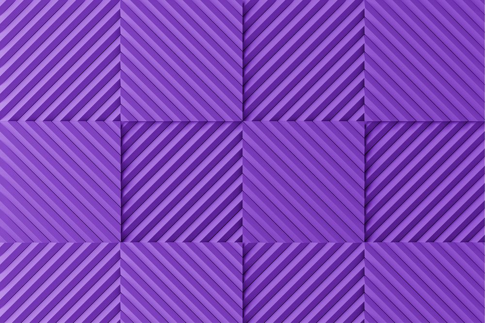 Acoustic foam product background mockup, 3D purple, editable design