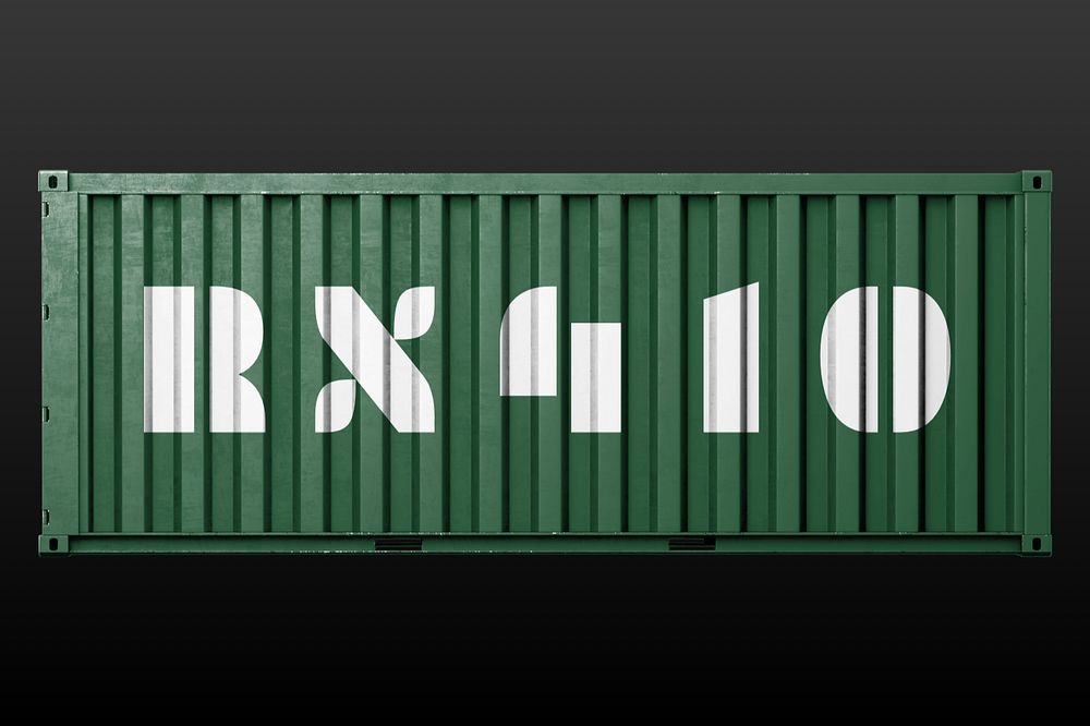 Editable 3D shipping container, realistic cargo