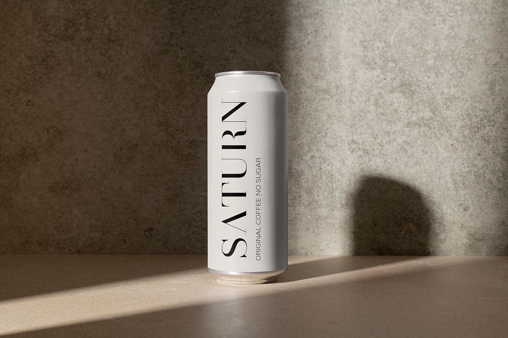 White can mockup, editable product packaging design