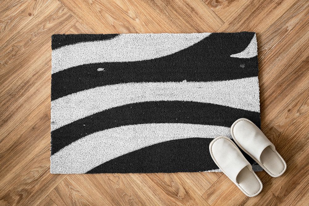 Doormat mockup, home decoration, editable design