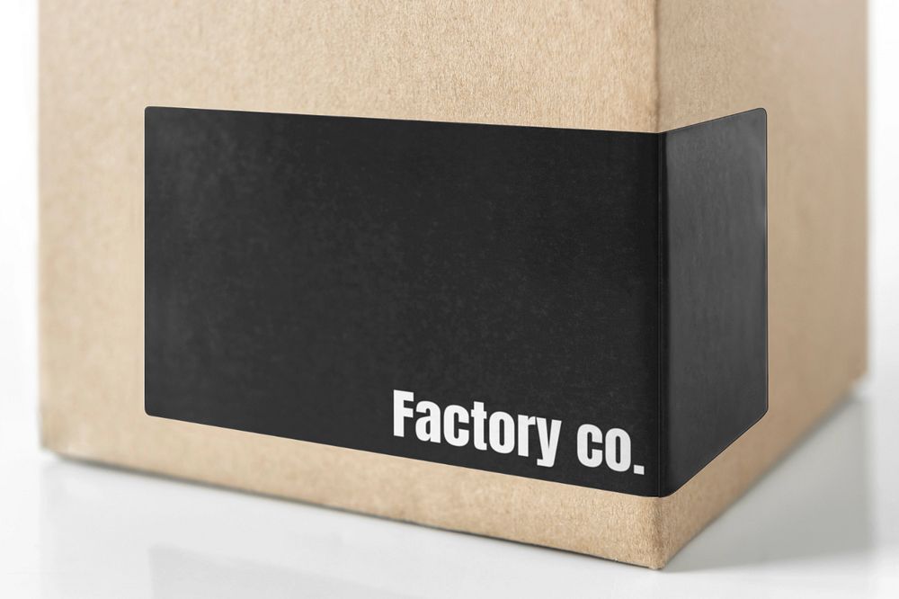 Parcel box mockup, editable design