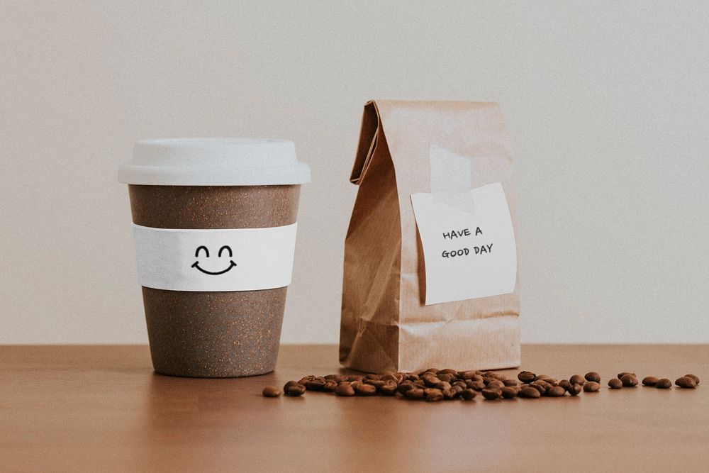 Paper coffee cup mockup, editable design