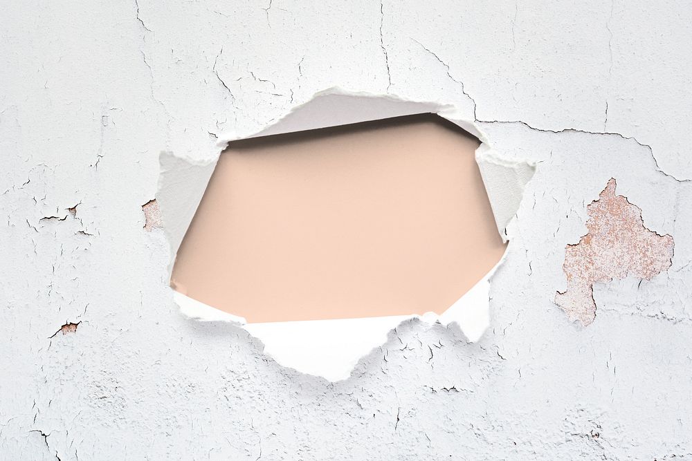 Exploding paper hole mockup, editable design