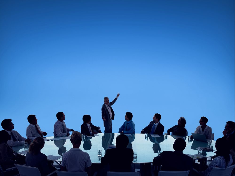 Meeting room wall mockup, editable design