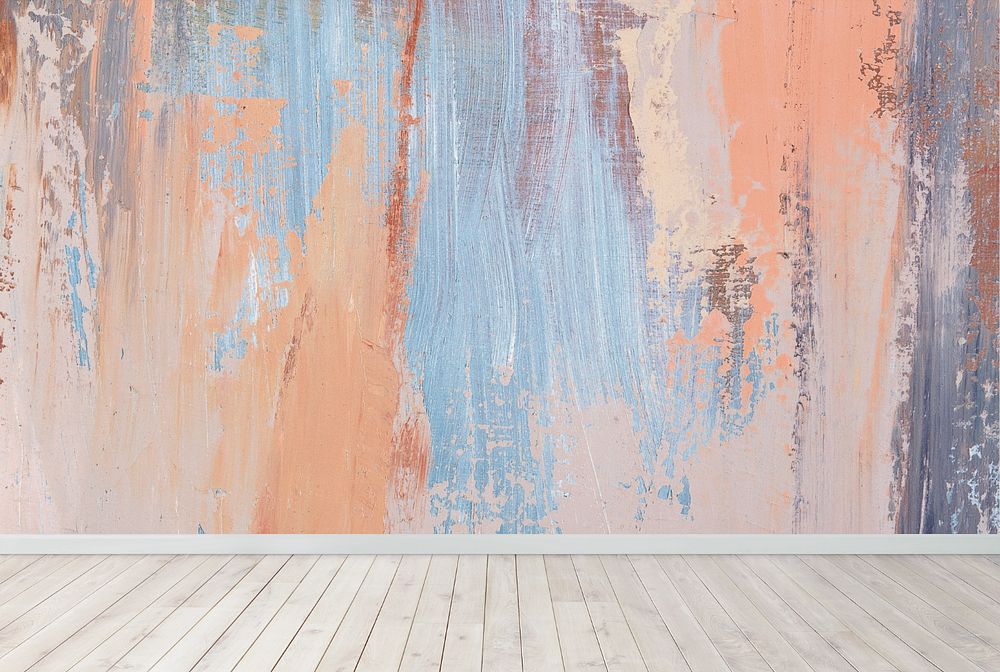 Abstract wall mockup, editable home interior