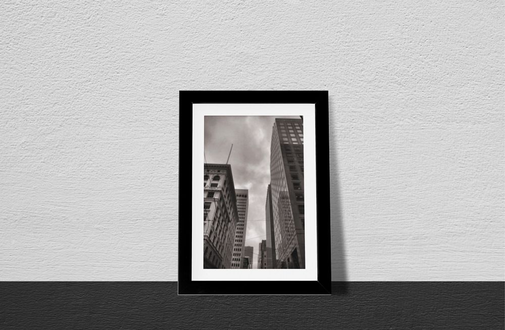 Picture frame mockup, editable wall decor