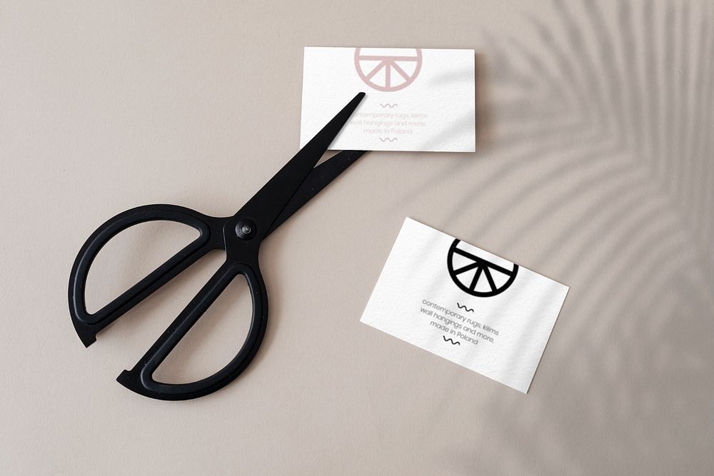 Minimal business card mockup, editable flat lay design