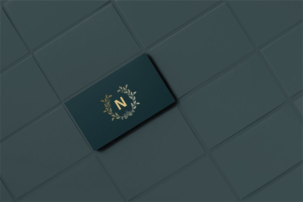 Elegant business card mockup, editable design